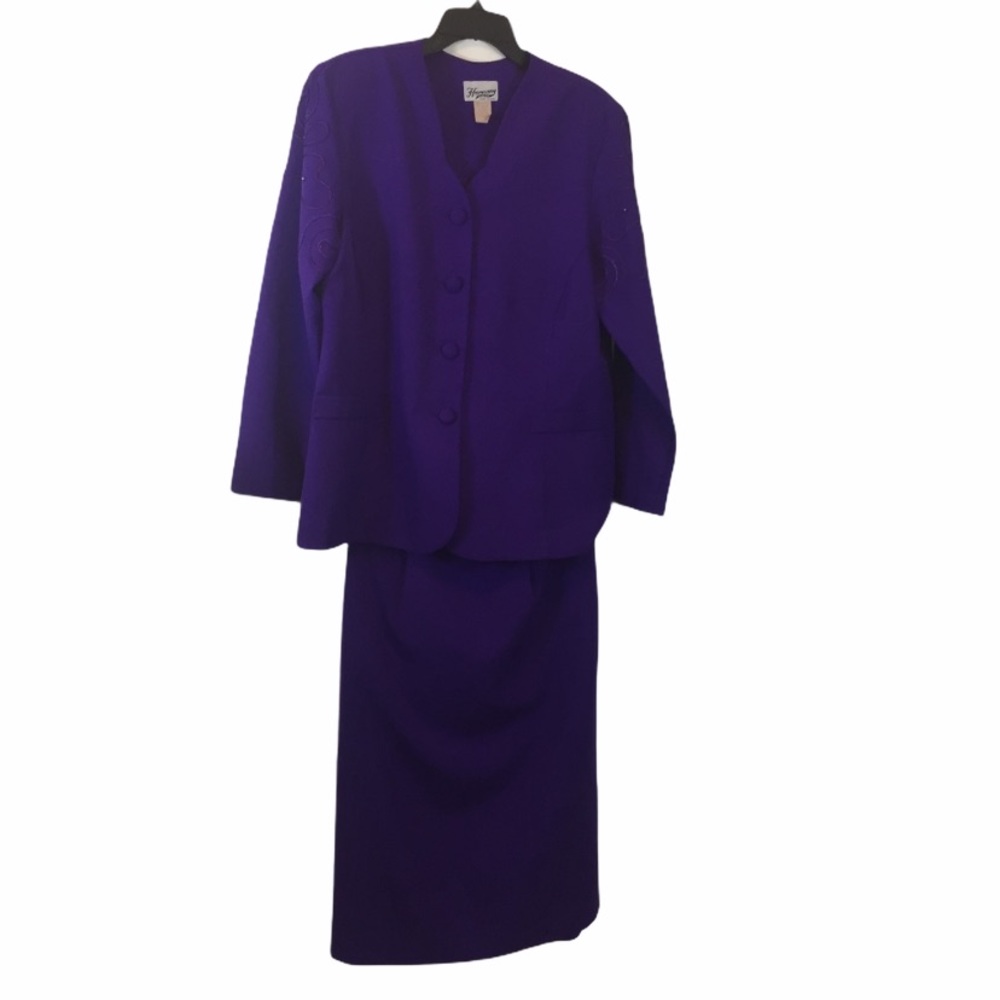 Purple 2pc Women's Skirt Set Harmony Design